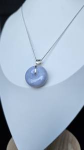 Collier en jade véritable de grande qualité, design traditionnel multi-brins pour un usage quotidien, jadeite Paradise plaqué argent 925 - Product Image 3