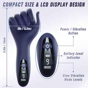 Vibrador de Pene con 9 Intensidades de Vibración, Forma de Dedo, con Pantalla LCD, para Adultos - Product Image 6