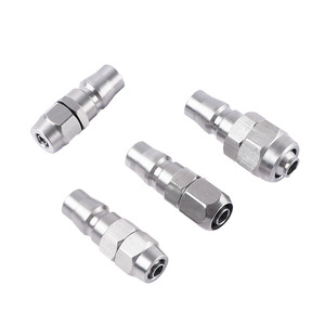 Hengchuang <b>Quick</b> Coupler 304 Stainless Steel Male Female Pneumatic <b>Connector</b> High Pressure Resistance - Product Image 1