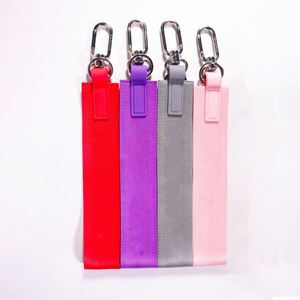 Porte-clés personnalisé en nylon tressé avec logo brodé sur tissu sportif de haute qualité et mousqueton, sangle courte pour poignet - Product Image 2