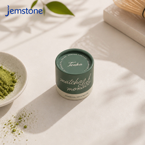Envases de Cartón Redondos para Alimentos, Personalizados, de Alta Gama, Reciclables, para Proteínas, Matcha en Polvo, Tubos de Cartón para Té de Grado Alimenticio - Product Image 1