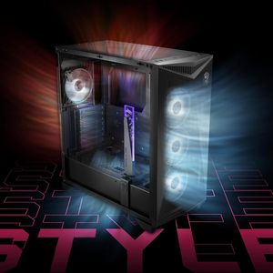 <span class=keywords><strong>MSI</strong></span> MPG GUNGNIR 300R Airflow - Boîtier PC <span class=keywords><strong>Gaming</strong></span> Moyen-Tour Premium - Panneau Latéral en Verre Trempé - Ventilateurs ARGB de 120mm - Product Image 3