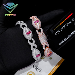 Pass Diamond Tester VVS Moissanite GRA certificate Eye <b>Infinity</b> Charm <b>Bracelet</b> 925 Silver 18K gold plated Iced out <b>bracelet</b> - Product Image 4