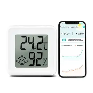 Termometer Hygrometer Ruangan Digital Nirkabel Kontrol Aplikasi BLE Pintar Mini dengan BlueTooth