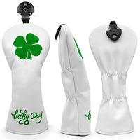 Couvre-chef de pilote de golf personnalisé avec logo brodé en cuir synthétique de vente chaude