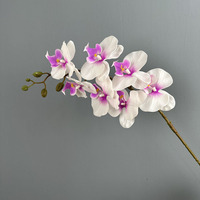 Ramo de Orquídeas Phalaenopsis Artificiales de 7 Cabezas con Tacto Real para Decoración de Bodas, Arreglo Floral para Salón de Bodas