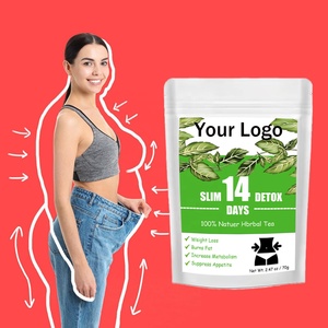 Kantong teh pengurang lemak perut datar, kantong teh detoks herbal pelangsing rasa kesehatan, pengurang lemak perut datar 14 hari - Product Image 1