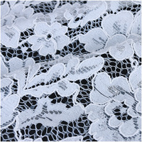 Largeur 150 cm Chinlon Coton Jacquard Tricot Dentelle Tissu Fleur cordon Tissu évider Pour gonflé afghan Robe Jupe