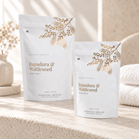 Sachets Doypack personnalisés avec logo, faible MOQ, refermables, impression numérique, finition mate, résistants à l'humidité pour les sels de bain