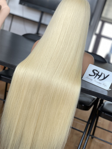 2024 Blonde Raw Extension de Cheveux Humains 36 Pouces Frontal avec HD Lace Silicone Era Tab pour les Femmes Perte de Cheveux-Design Patchwork - Product Image 3