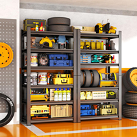 Étagère de rangement de cuisine en métal à 5 niveaux, autoportante, avec protection contre la corrosion, design moderne pour entrepôt et garage