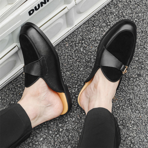 Mules en daim à enfiler pour hommes, confortables et classiques, pour l'été et l'automne, style demi-loafers décontractés, pointures 38-46 - Product Image 4