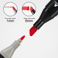 Ensemble de marqueurs à double pinceau pour croquis de manga 30/80/168/262 couleurs feutre à alcool pour l'école d'art Largeur d'écriture 6mm pour les dessins sur papier