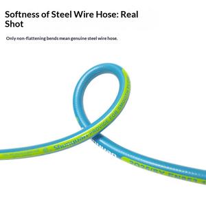Tuyau d'arrosage <span class=keywords><strong>haute</strong></span> <span class=keywords><strong>pression</strong></span> pour lave-auto, flexible et lisse, en fil d'acier, anti-explosion, avec pistolet ultra <span class=keywords><strong>haute</strong></span> <span class=keywords><strong>pression</strong></span> et tuyau de sortie en caoutchouc - Product Image 2
