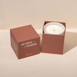 Aikun เทียนหอมกลิ่นยูคาลิปตัสทำจากแก้วสีขาวชุดของขวัญเทียนไขถั่วเหลืองไม้จันทน์หรูหราสั่งได้ตามต้องการ - Product Image 4