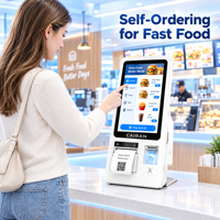 Terminal de paiement intelligent Android NFC POS pour le commerce de détail, caisse enregistreuse, SDK, écran 23,8 pouces, stockage 128 Go, reconnaissance faciale, lecture de codes QR