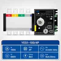 Commutateur de transfert automatique double alimentation YUYE, prix usine, réduction, PC YES1-GA-4P 250A 4 pôles, pour énergie photovoltaïque et nouvelle énergie, CE OEM