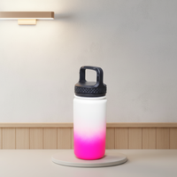 Bouteille d'eau isotherme portable personnalisable avec logo, double paroi, sans BPA, anti-fuite, avec bec verseur et poignée mousqueton pour activités sportives en extérieur