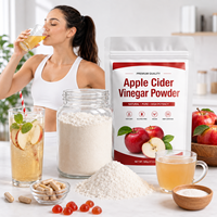 Poudre de vinaigre de cidre de pomme LongBio 5%-10% d'acide acétique, soluble dans l'eau, pour les gommes, les capsules, les boissons et les compléments alimentaires