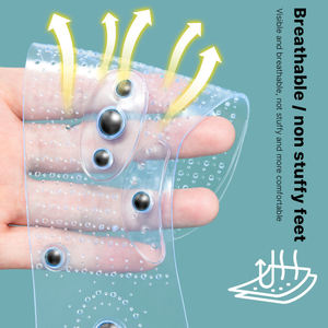 Plantilla de masaje de PVC transparente que se adapta perfectamente a las plantas de los pies para aliviar la fatiga corporal Plantilla de masaje de terapia magnética - Product Image 4