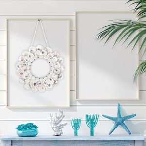 Bán buôn số lượng lớn tự nhiên handmade biển Shell bãi biển Vòng hoa nghiền nát vỏ sò Vòng hoa cho Diy Craft Mặt dây chuyền giáng sinh trang trí nội thất - Product Image 5