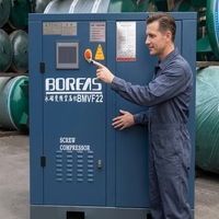 Compresseur d'air à vis électrique VSD stationnaire lubrifié Kaishan BMVF 37 kW, 6,5 bar~9 bar, avec moteur et cœur PLC, faible consommation d'énergie
