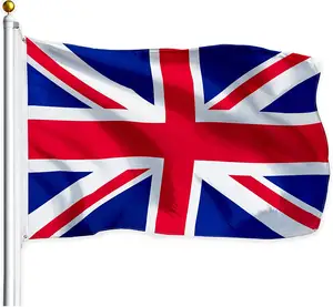 3x5 Ft UK United Kingdom (British, Union Jack) Printed Vibrant Colors Quality Polyester Banner And Flag New