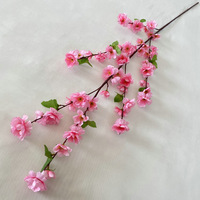 Branche de fleurs artificielles en soie de pêcher, imperméable, 60 têtes, arrangement floral fait main, décoration pour mariage, maison, événements