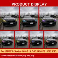 Feux avant LED J ONE Drl Rgb avec contrôle de couleur par téléphone pour BMW Série 8 M8 G14 G15 G16 F91 F92 F93 2017-UP