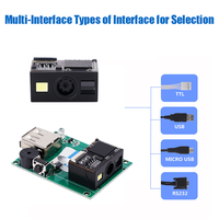 Módulo de escáner de código de barras Mini 2D, lector de código Qr de motor, lector de código de barras integrado fijo para quiosco, 1 unidad