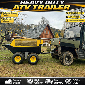 ATV-aanhangwagen voor landbouwgebruik, zware stalen tuinaanhangwagen met hoge laadcapaciteit - Product Image 2