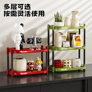 Toncen Desktop Storage Rack 2 Tier Red Organizer For <b>Perfume</b> Cosmetics Makeup Beauty Products - Product Image 3