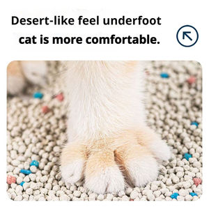 ทรายแมวเบนโทไนต์ทรงกลม กลิ่นหอมเป็นมิตรต่อสิ่งแวดล้อม กลิ่นเลมอน แอปเปิ้ล และกุหลาบ ปราศจากฝุ่น 99% ขนาด 1-3.5 มม. - Product Image 4