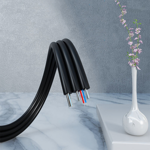 สายเคเบิลใยแก้วนำแสง FTTH สำหรับภายในและภายนอกอาคาร แบบ Single Mode 1 แกน 2 แกน  ปลอกหุ้ม PVC  เสริมลวดเหล็ก 3 เส้น เกรด A - Product Image 2