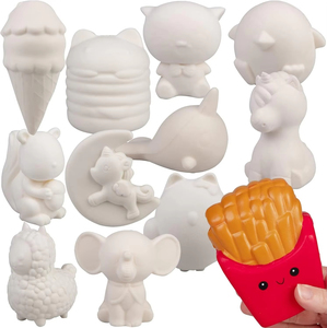 Tự làm trống Trắng <span class=keywords><strong>Squishy</strong></span> đồ chơi cho bức tranh chậm tăng Antistress lo lắng chống căng thẳng cứu trợ đồ chơi cho trẻ em trẻ em ADHD Tự kỷ - Product Image 1