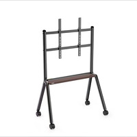 Chariot TV mobile sur roulettes pour téléviseurs de 55 à 120 pouces, support TV portable robuste sur pied, grande base, chariot réglable en hauteur