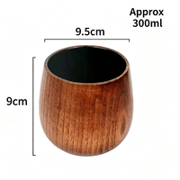 Gobelet en bois massif brûlé à l'intérieur pour whisky, réutilisable, pour bourbon, café, bière, bar, camping, avec logo personnalisé, vente en gros
