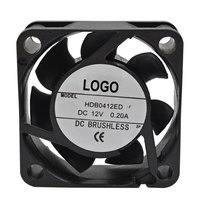 Kipas Aliran Aksial DC OEM ODM CE 40x40x15mm 5-12-24V dengan Bantalan Bola, Daya Tahan 70000 Jam, Baling-baling Plastik, Kipas Pendingin Udara