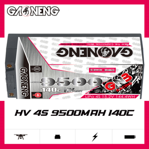 GNB GAONENG 9500MAH 4S 4S2P 15.2V 140C แบตเตอรี่ลิเธียมโพลิเมอร์แบบแข็ง 5 มม. สำหรับรถบังคับวิทยุขนาด 1:8 1/8 และเรือบังคับวิทยุ - Product Image 2