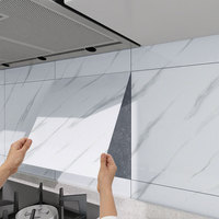Carrelage mural en marbre autocollant 40cm*40cm, PVC auto-adhésif, revêtement mural imperméable pour cuisine, salle de bain, décoration intérieure