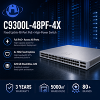 Switch Gestionado StackWise de 48 Puertos PoE+ 1100W 4x10G con Uplink Fijo C9300L-48PF-4X para Redes Empresariales (Venta al Por Mayor)