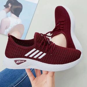 Nouvelles chaussures de marche <span class=keywords><strong>compensées</strong></span> pour femmes, <span class=keywords><strong>baskets</strong></span> <span class=keywords><strong>basses</strong></span> en maille respirante à lacets, chaussures de sport décontractées plates pour femmes - Product Image 6