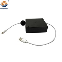 Enrollador de Cable Retráctil Universal de 1.9m, 24W, 12V, Cable de Carga USB DYH-1816, Cable de Datos Flexible para Teléfono/Tipo-C/Android