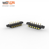 Connecteur personnalisé coudé 2PIN Pogo Pin 2.54 Pitch avec trou de vis Connecteur à ressort