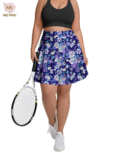 Conjunto Deportivo <span class=keywords><strong>de</strong></span> 2 Piezas con Logotipo Personalizado, Mini Falda Deportiva <span class=keywords><strong>de</strong></span> Yoga y Gimnasio, Estampado Floral, con Leggings, <span class=keywords><strong>para</strong></span> <span class=keywords><strong>Mujer</strong></span>, Conjunto <span class=keywords><strong>de</strong></span> Falda <span class=keywords><strong>de</strong></span> <span class=keywords><strong>Tenis</strong></span> <span class=keywords><strong>para</strong></span> <span class=keywords><strong>Mujer</strong></span> - Product Image 1