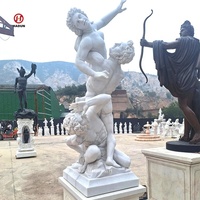 Statue de jardin de sculpture de viol de marbre blanc grec classique des sabines
