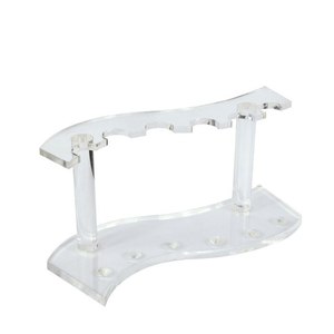 Espositore per 6 Penne in Acrilico Cristallino con Motivo Quadrato e Triangolare, Portapenne Versatile - Product Image 1