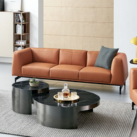 Nouveau design de canapés de salon de luxe Ensemble de canapés de bureau en cuir véritable