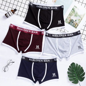 100% Cotton Đồ Lót Dệt Kim Đồ Lót Nam Boxer Briefs Với Tùy Chỉnh Dây Thắt Lưng Đàn Hồi