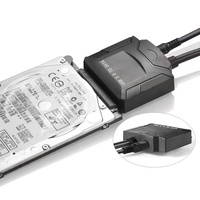 Câble de convertisseur adaptateur USB 3.0 mâle vers SATA 22 broches avec alimentation cc pour disque dur 2.5 "3.5" HDD